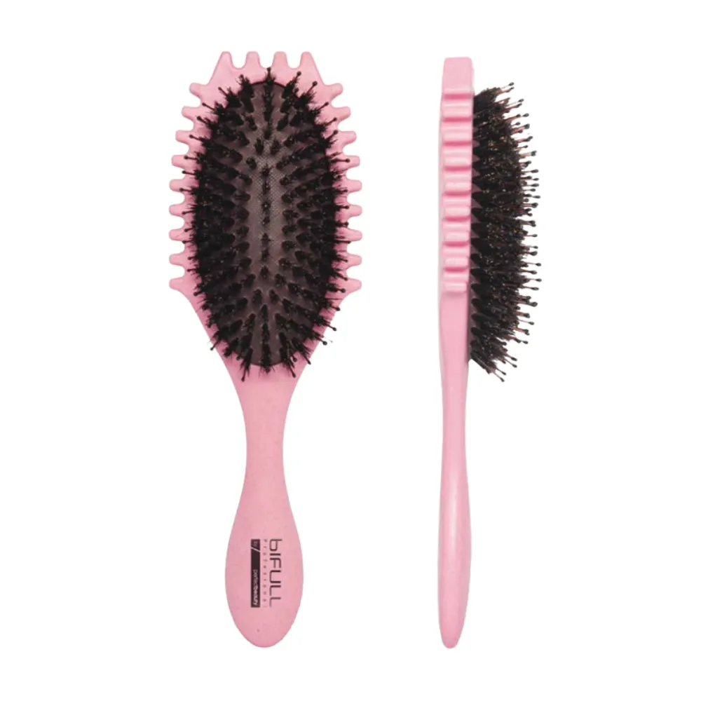 Bifull Cepillo Hula Curly Method Rosa